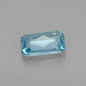 1,20 ctw natürlicher blauer Zirkon, Smaragdschliff, VVS