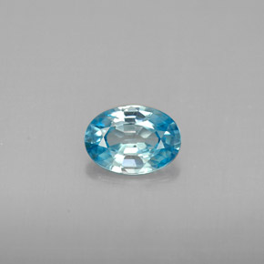 1,12 ctw natürlicher blauer Zirkon, Oval Schliff, VVS-VS