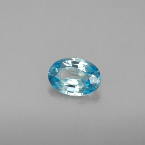 1,12 ctw natürlicher blauer Zirkon, Oval Schliff, VVS-VS