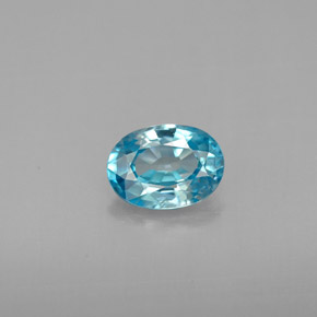 1,14 ctw natürlicher blauer Zirkon, Oval Schliff, VS