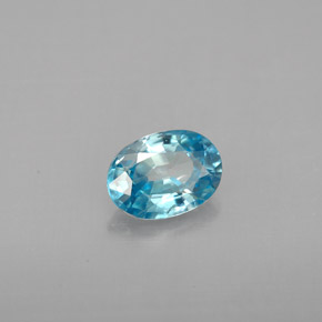 1,14 ctw natürlicher blauer Zirkon, Oval Schliff, VS