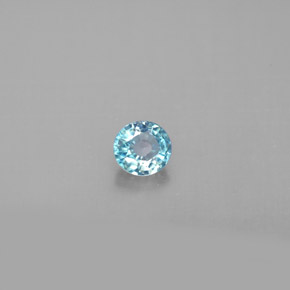 0,58 ctw natürlicher blauer Zirkon, Rundschliff, VVS-VS