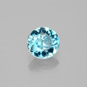 0,63 ctw natürlicher blauer Zirkon, Rundschliff, VVS-VS