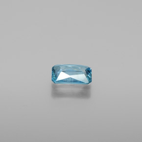 0,66 ctw natürlicher blauer Zirkon, Smaragdschliff, SI