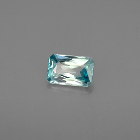 0,76 ctw natürlicher blauer Zirkon, Smaragdschliff, VVS-VS