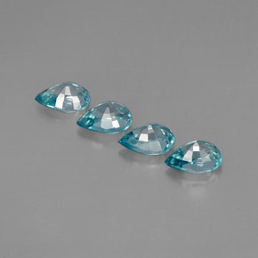  ct natürliche blauer Zirkon-Edelsteine, Birnenform, VVS-VS