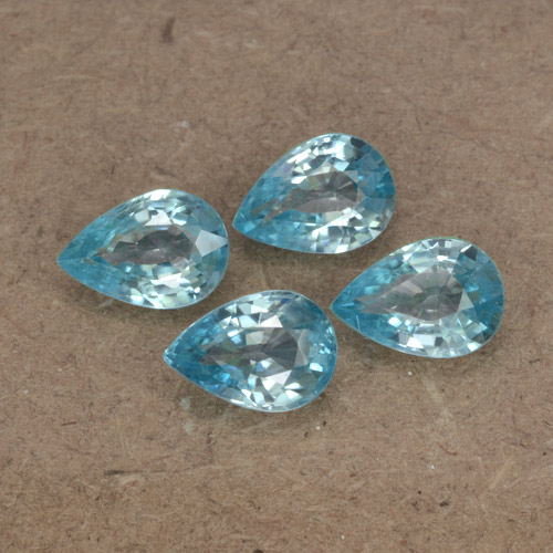 3.68 ct natürliche Blau Zirkon-Edelsteine, Birnenform, VVS-VS