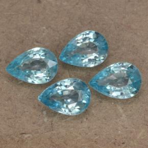 3.68 ct natürliche Blau Zirkon-Edelsteine, Birnenform, VVS-VS