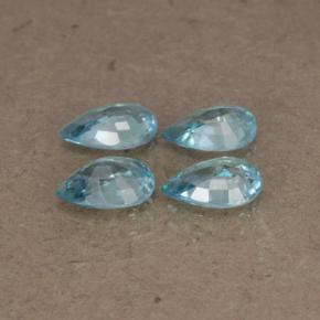 3.68 ct natürliche Blau Zirkon-Edelsteine, Birnenform, VVS-VS