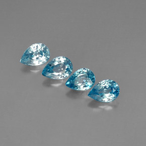  ct natürliche blauer Zirkon-Edelsteine, Birnenform, VVS-VS