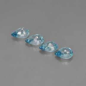  ct natürliche blauer Zirkon-Edelsteine, Birnenform, VVS-VS