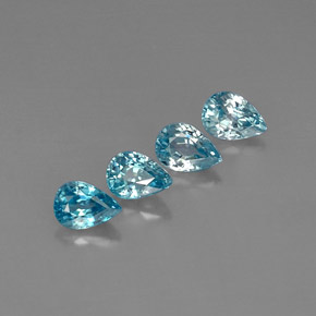  ct natürliche blauer Zirkon-Edelsteine, Birnenform, VVS-VS