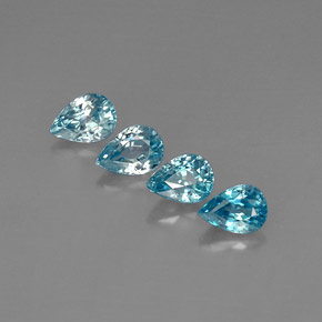  ct natürliche blauer Zirkon-Edelsteine, Birnenform, VVS-VS