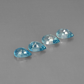  ct natürliche blauer Zirkon-Edelsteine, Birnenform, VVS-VS