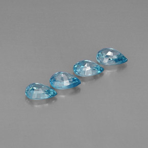  ct natürliche blauer Zirkon-Edelsteine, Birnenform, VVS-VS