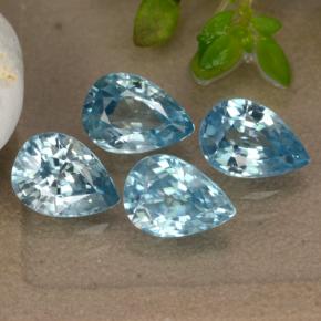 4,33 ct natürliche blauer Zirkon-Edelsteine, Birnenform, VVS-VS