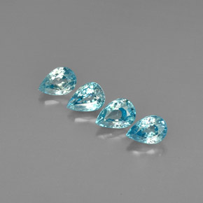  ct natürliche blauer Zirkon-Edelsteine, Birnenform, VVS-VS