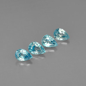  ct natürliche blauer Zirkon-Edelsteine, Birnenform, VVS-VS
