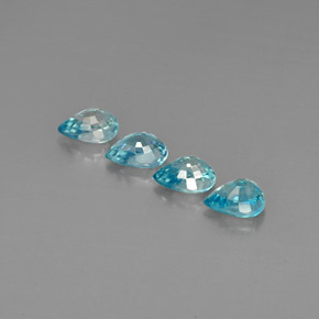  ct natürliche blauer Zirkon-Edelsteine, Birnenform, VVS-VS