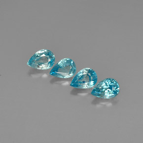  ct natürliche blauer Zirkon-Edelsteine, Birnenform, VVS-VS