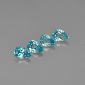  ct natürliche blauer Zirkon-Edelsteine, Birnenform, VVS-VS