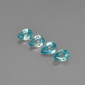  ct natürliche blauer Zirkon-Edelsteine, Birnenform, VVS-VS