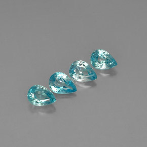  ct natürliche blauer Zirkon-Edelsteine, Birnenform, VVS-VS