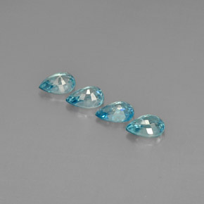  ct natürliche blauer Zirkon-Edelsteine, Birnenform, VVS-VS
