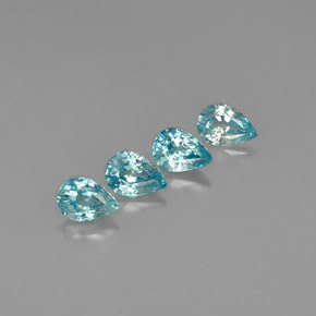  ct natürliche blauer Zirkon-Edelsteine, Birnenform, VVS-VS