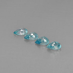  ct natürliche blauer Zirkon-Edelsteine, Birnenform, VVS-VS