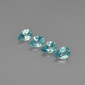  ct natürliche blauer Zirkon-Edelsteine, Birnenform, VVS-VS