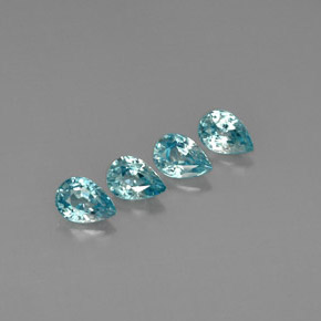  ct natürliche blauer Zirkon-Edelsteine, Birnenform, VVS-VS