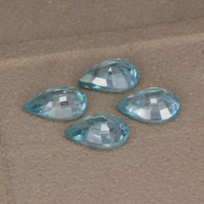 3,60 ct natürliche Cyan-Blau Zirkon-Edelsteine, Birnenform, VVS-VS