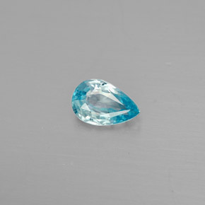 0,55 ctw natürlicher blauer Zirkon, Birnenform, VVS-VS