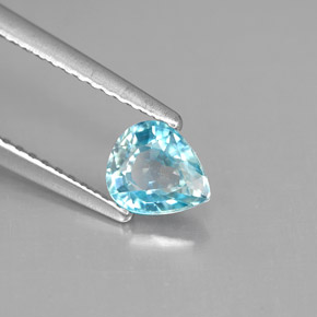 0,87 ctw natürlicher blauer Zirkon, Birnenform, VS