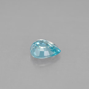 0,87 ctw natürlicher blauer Zirkon, Birnenform, VS