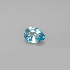 0,82 ctw natürlicher blauer Zirkon, Birnenform, VVS