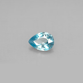 0,82 ctw natürlicher blauer Zirkon, Birnenform, VVS