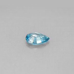 0,82 ctw natürlicher blauer Zirkon, Birnenform, VVS