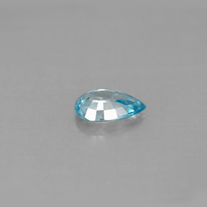 0,82 ctw natürlicher blauer Zirkon, Birnenform, VS