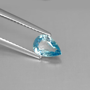 1,03 ctw natürlicher blauer Zirkon, Birnenform, VS