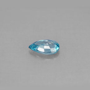 0,81 ctw natürlicher blauer Zirkon, Birnenform, VS
