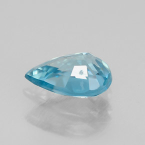 0,99 ctw natürlicher blauer Zirkon, Birnenform, VS