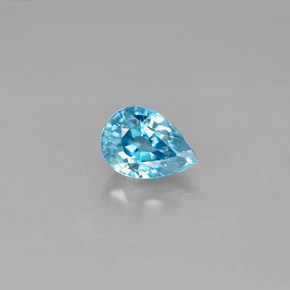1,23 ctw natürlicher blauer Zirkon, Birnenform, VS