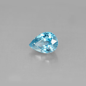 1,23 ctw natürlicher blauer Zirkon, Birnenform, VS