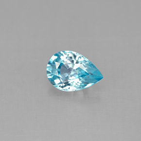 1,01 ctw natürlicher blauer Zirkon, Birnenform, VS