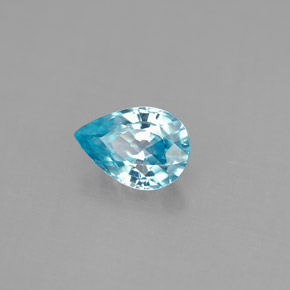 1,01 ctw natürlicher blauer Zirkon, Birnenform, VS