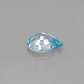 1,01 ctw natürlicher blauer Zirkon, Birnenform, VS