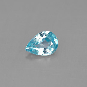 0,84 ctw natürlicher blauer Zirkon, Birnenform, VS