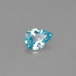 0,84 ctw natürlicher blauer Zirkon, Birnenform, VS